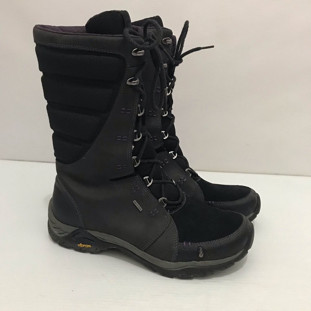 Ahnu Northridge Winter Boot Waterproof Insulated Vibram Sole Black Size 8